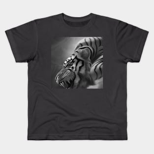 The Tiger Black and White Kids T-Shirt